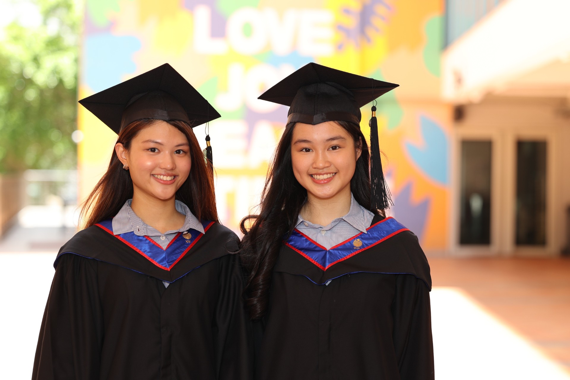 YCIS IB perfect scorers Augusta TANG (left) and CHAN Hoi Kiu (right) have obtained full marks in the IB exam.